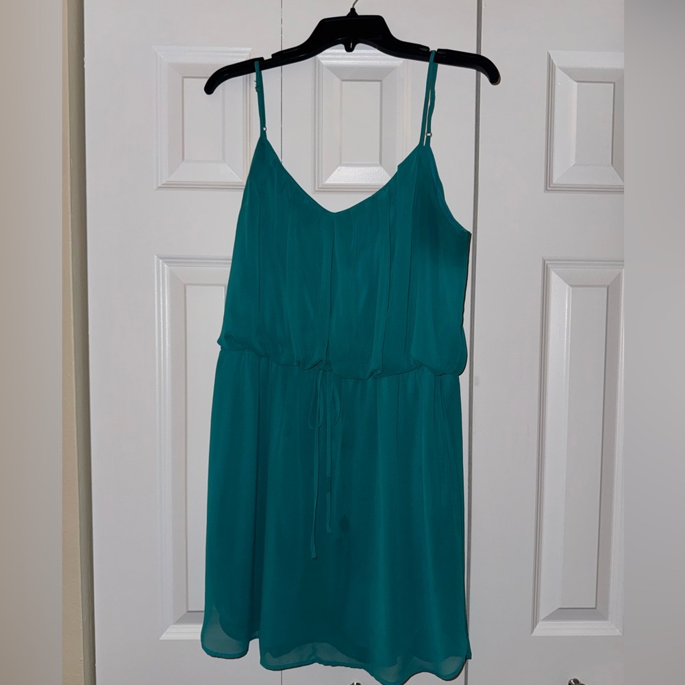 Bisou Bisou Turquoise V-Neck Dress